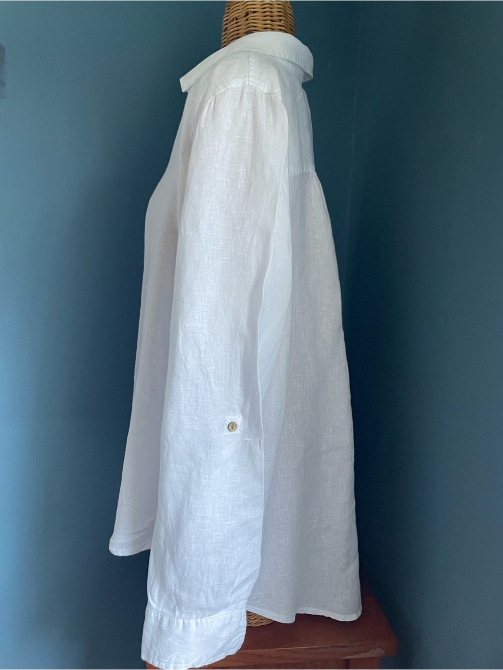 Sigrid Olsen White 100% Linen Relaxed Pullover Tunic Top Size XL - Picture 5 of 12